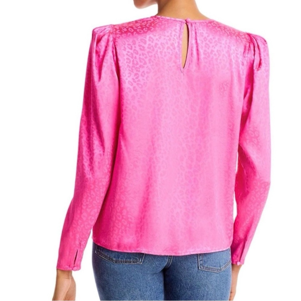 NWOT Aqua pink leopard blouse